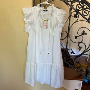 Cute White Summer Dress- New